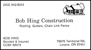 Hing business card