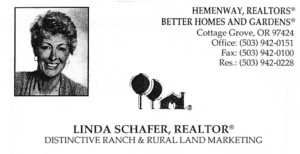 Linda Schafer business card