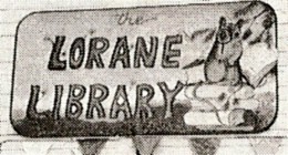 Lorane Library sign