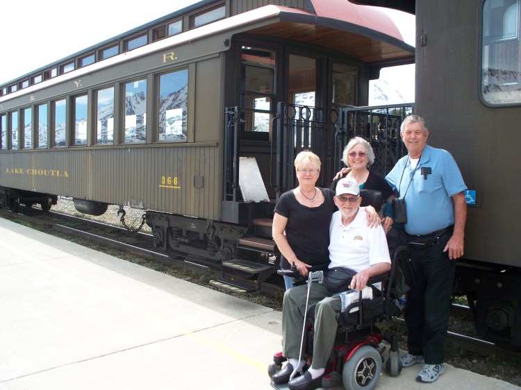 278 the four of us at the top of White Pass