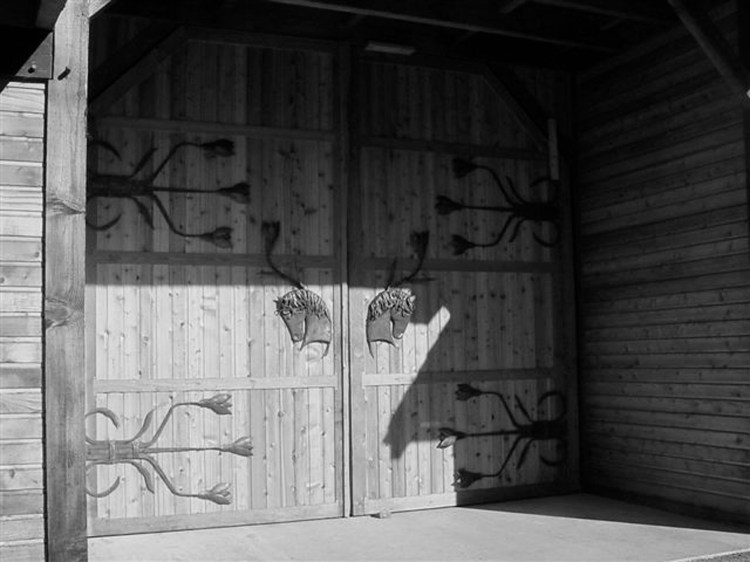 Coyote Ranch barn doors B&amp;W